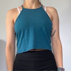 Teal Crop Top